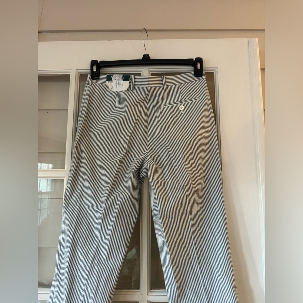 Ralph Lauren Kids Blue & White Seersucker Suit Trousers | Boys Size 20 | Cotton - Picture 3 of 5